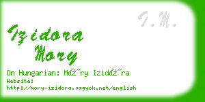 izidora mory business card